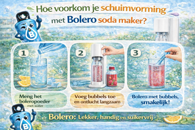 How do you prevent foaming with the Bolero soda maker?
